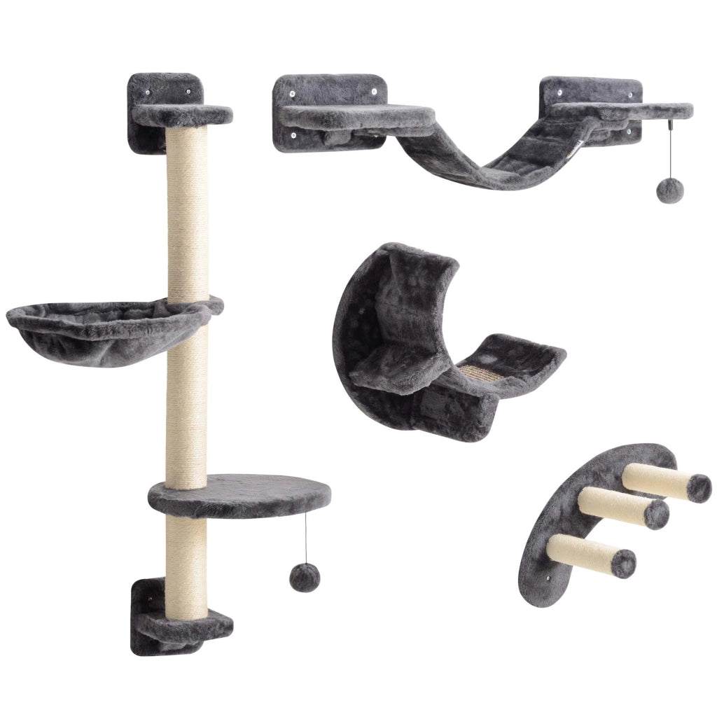 Casetta per Gatti con Amaca e Scala ¨C Minimal ¨C Grigio Scuro