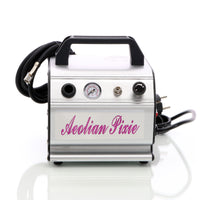 Compressore per aerografo AS176 a 1 cilindro, silenzioso e oil free 3 bar, con manometro