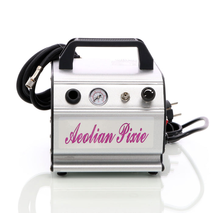 Compressore per aerografo AS176 a 1 cilindro, silenzioso e oil free 3 bar, con manometro