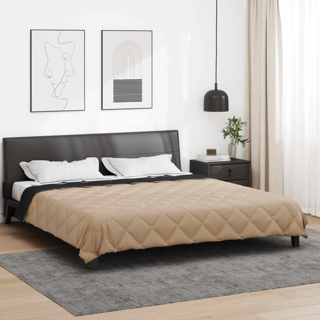 Piumone Completo Annuale Nero e Talpa 220 x 260 cm Microfibra