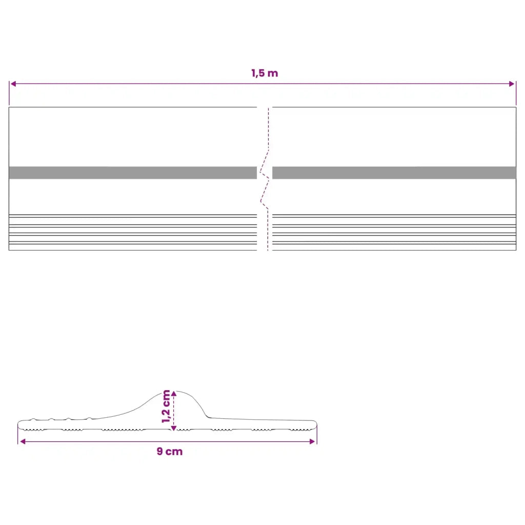 Guarnizione per pavimento del garage Nero e Giallo PVC 42038278