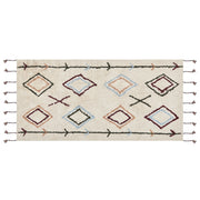 Tappeto multicolore 80 x 150 cm in cotone motivo geometrico soggiorno camera da letto