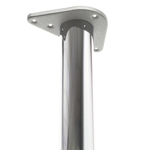 Set 4 gambe tavolo regolabili in acciaio inox cromato Ø 60mm 710mm