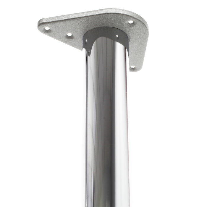 Set 4 gambe tavolo regolabili in acciaio inox cromato Ø 60mm 710mm