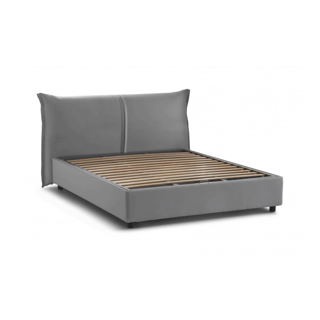 Letto Matrimoniale Alabaster, Letto Matrimoniale Sfoderabile Made in Italy, Grigio