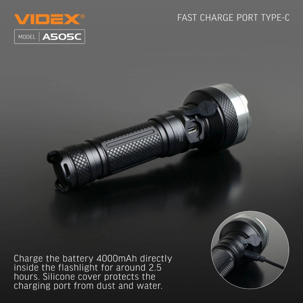 Torcia tattica Videx VLF-A505C 5500lm 500m IP68 ricaricabile
