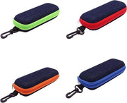 Bracciali occhiali morbidi - 4 pezzi - Hardcase - Portatile - Cassetta di archiviazione sicura - Nero - 16*6.5*5.6cm
