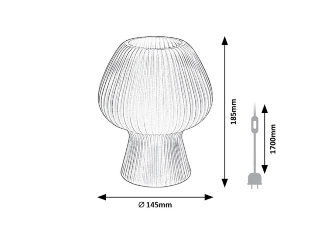 Lampada da tavolo bianca in vetro E14 Vinelle Rabalux 74023