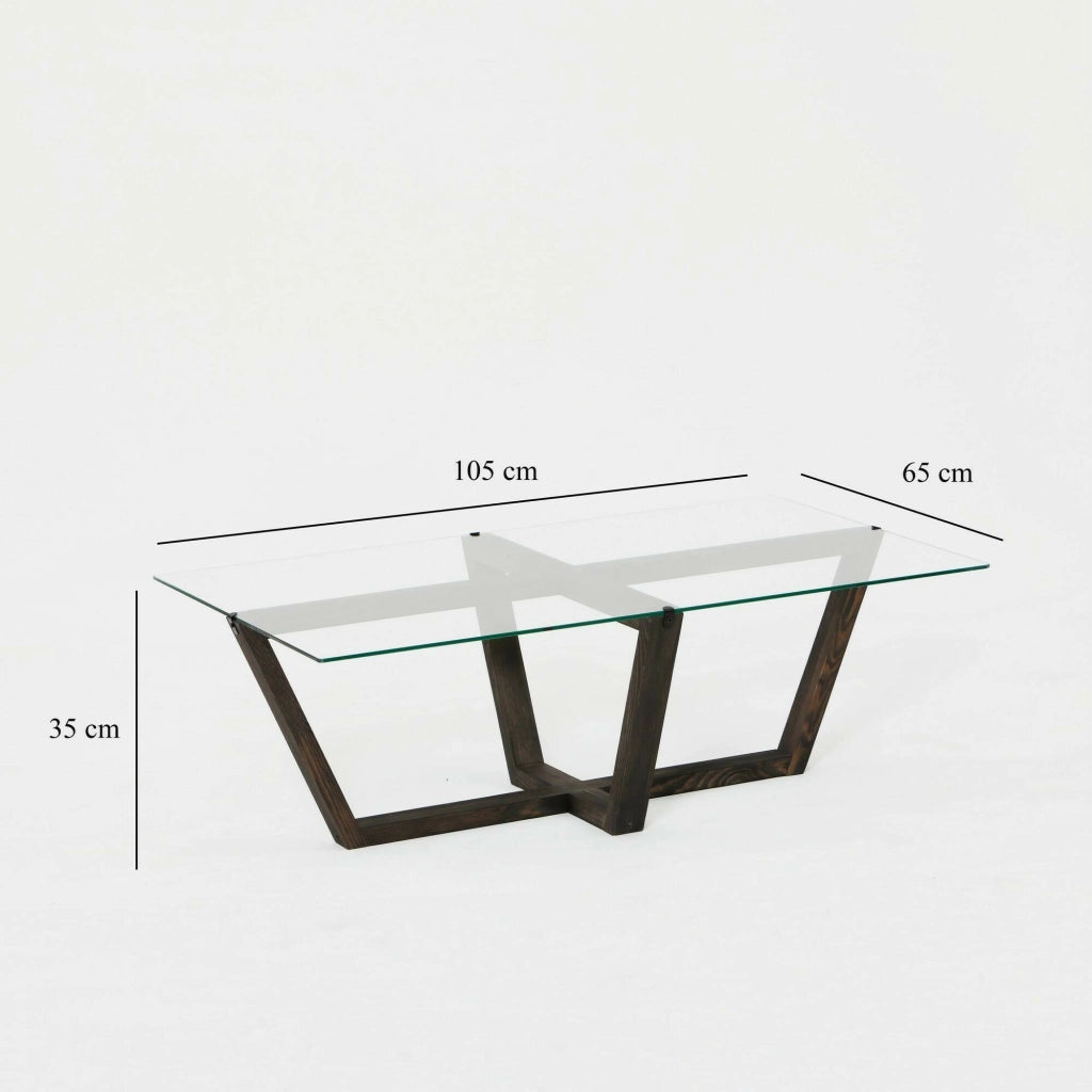 Visconti, Tavolino da Salotto Forma Rettangolare, 105x65x35h cm Nero Antracite