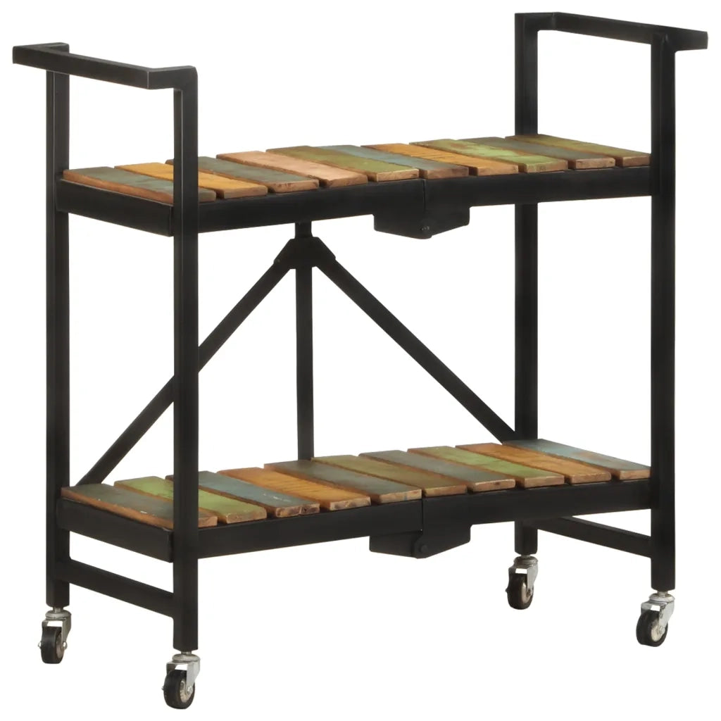 Carrello da Cucina 87x36x81 cm in Legno Massello di Recupero CFW5592125