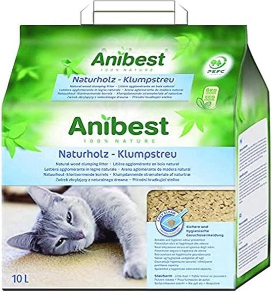 Material di riempimento per gatto - Naturale e composto di fibre per gatto, 100% Sostenibile e con odore persistente, 4,3 kg/10 l