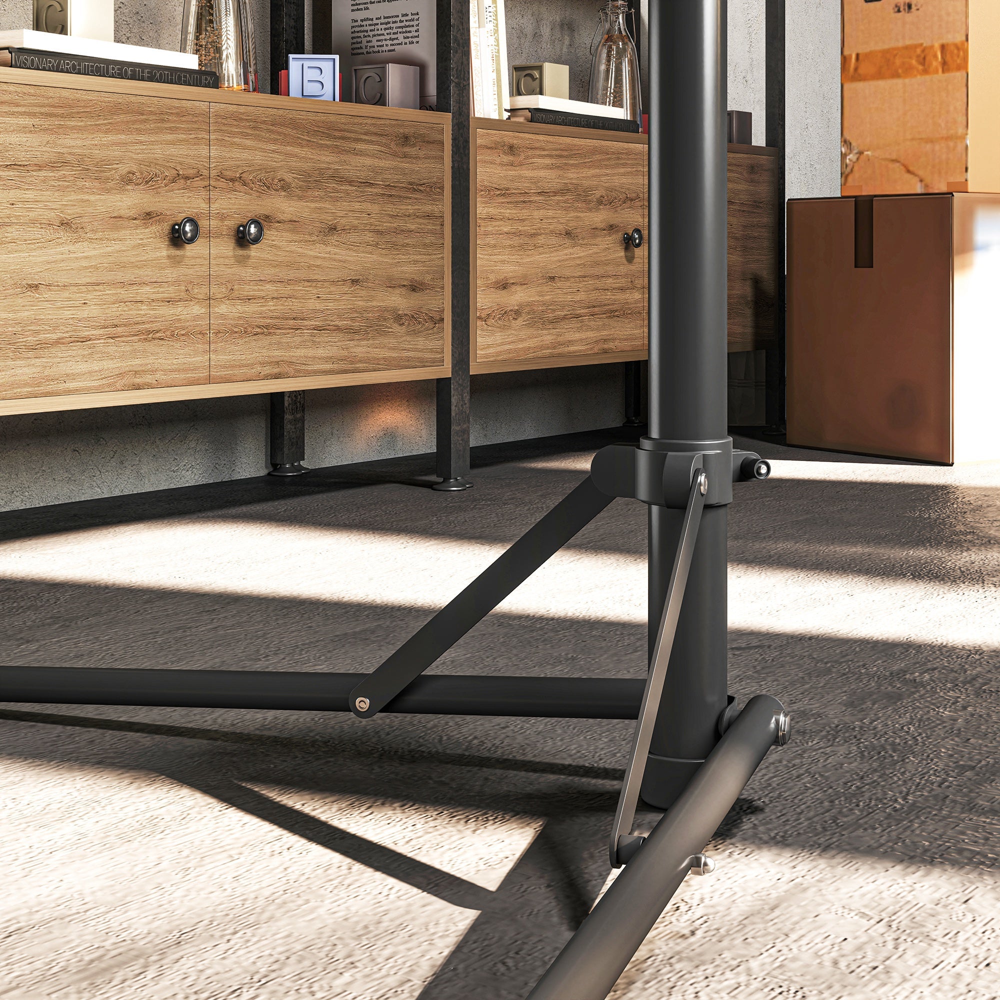 Cavalletto Bici per Manutenzione Massimo 40 kg con Altezza Regolabile e Girevole a 360° Nero