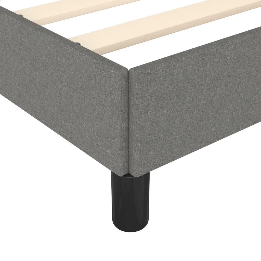 Giroletto senza Materasso Grigio Scuro 120x190 cm in Tessuto