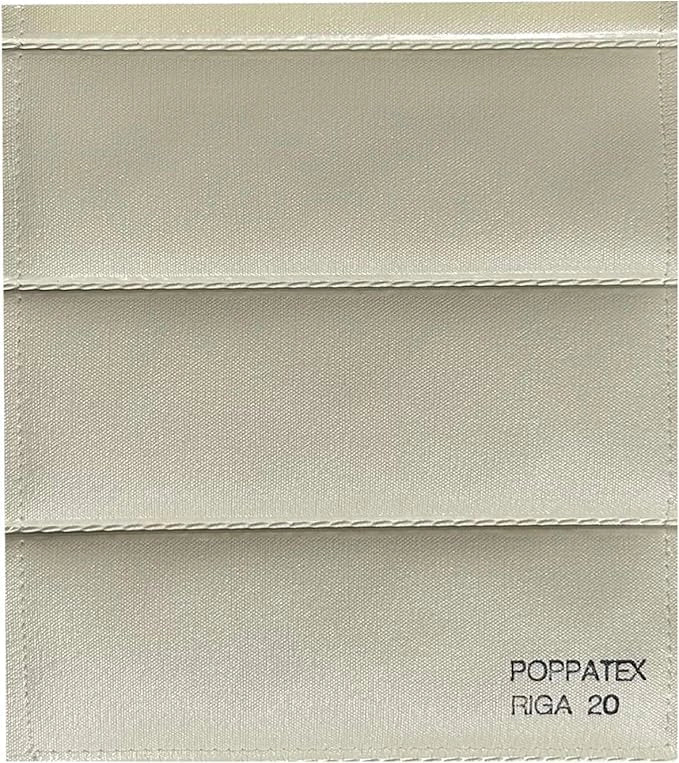 Tessuto Ecopelle Nautica Tappezzeria Alta Qualità "POPPATEX RIGA" - Colore Panna 20 - Morbida e Resistente - Vendita al Metro