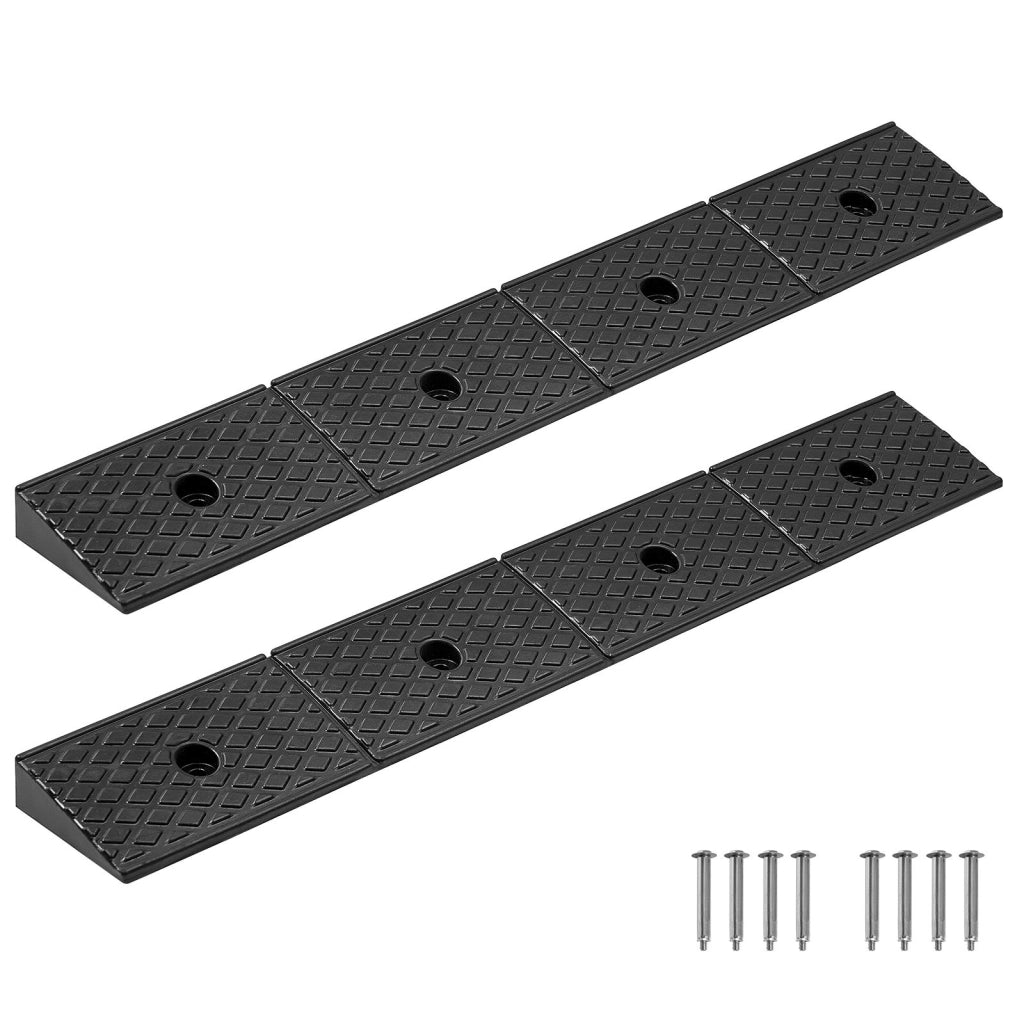 Set 2 Rampe in Gomma per Marciapiede 38659LG3, Capacità 15 T, Altezza 50,8 mm, Antiscivolo per Auto e Garage
