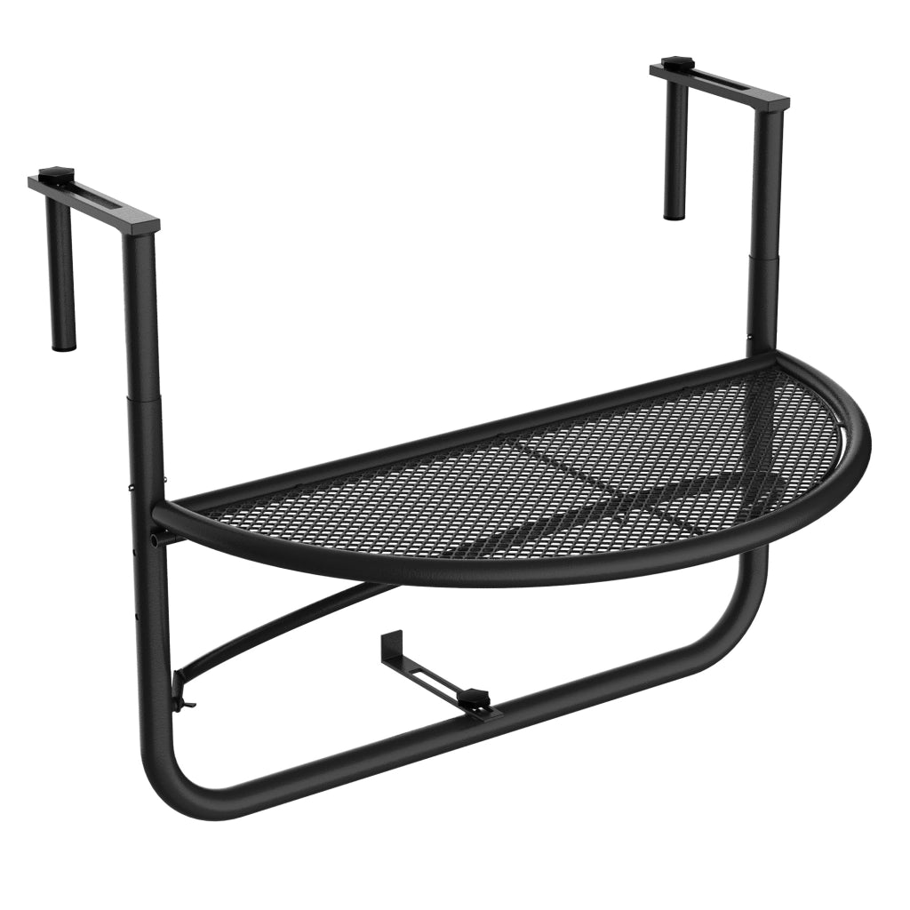 Tavolo da balcone semicircolare ¨C zephmum ¨C regolabile in altezza 60x47x50 cm