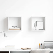 Mensole Parete a Cubo 2 pz Bianche 30x15x30cm 806998