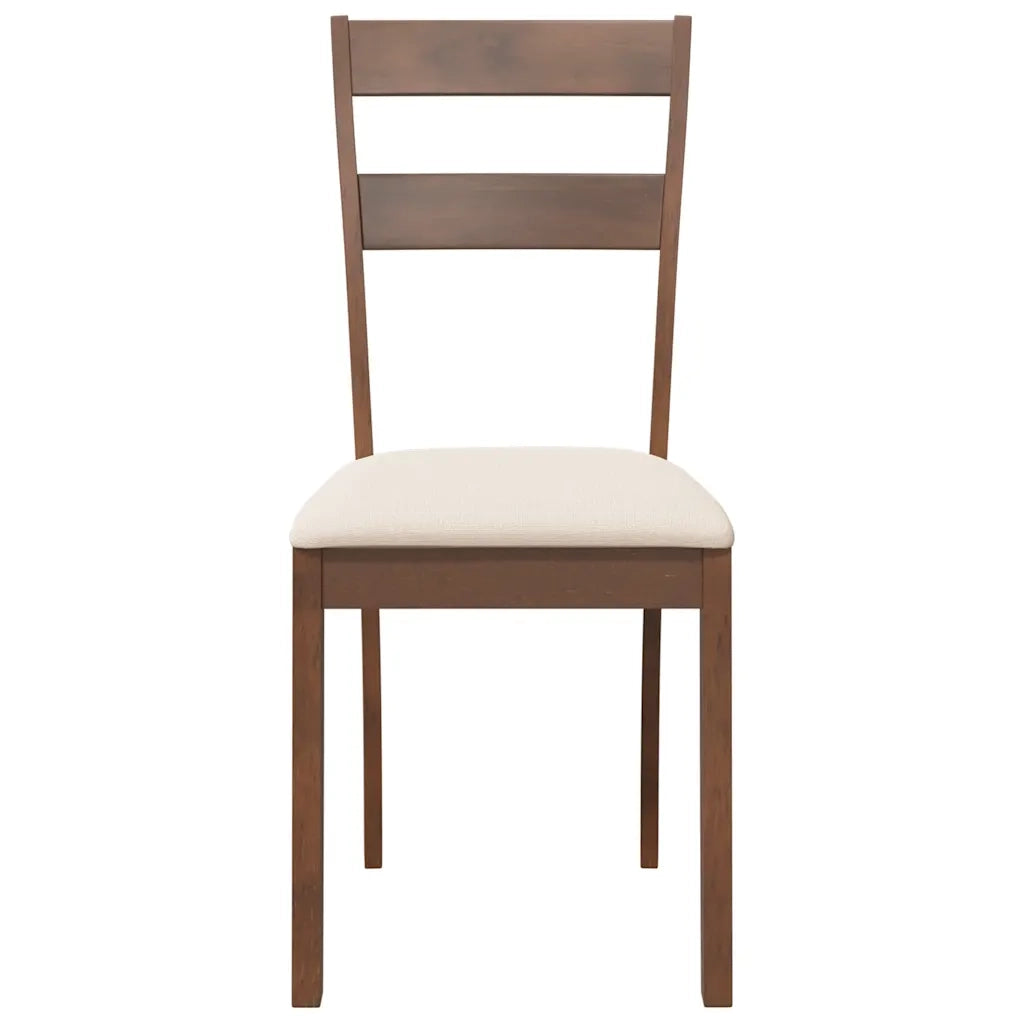 vidaXL Sedie da Pranzo con Cuscini 2pz Marrone Legno Massello di Hevea