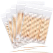 Set di pennelli in spugna da 300 - Manico in legno - Applicatore micro - 10 cm - Per make-up/tatuaggio - Materiale ecologico