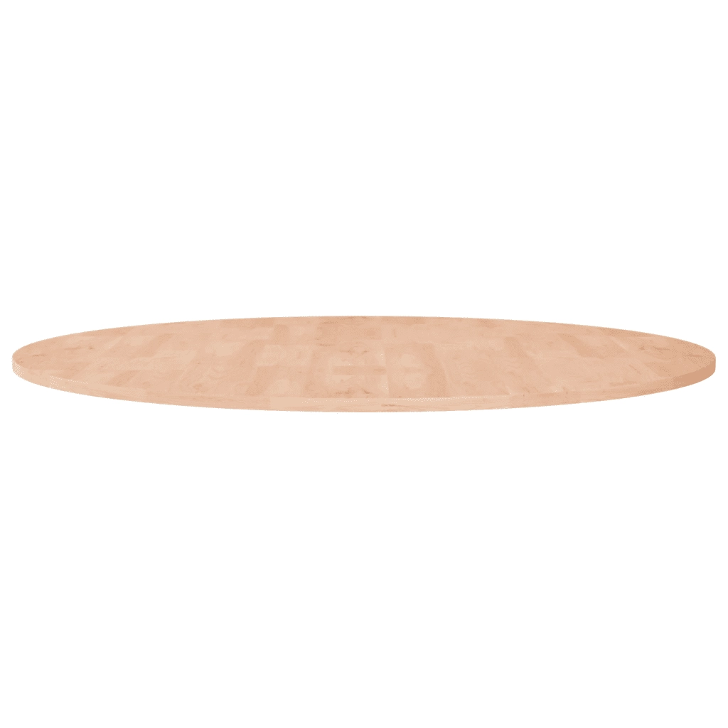 Piano Tavolo Rotondo Ã˜90x1,5 cm Massello di Rovere Non Trattato cod mxl 76559