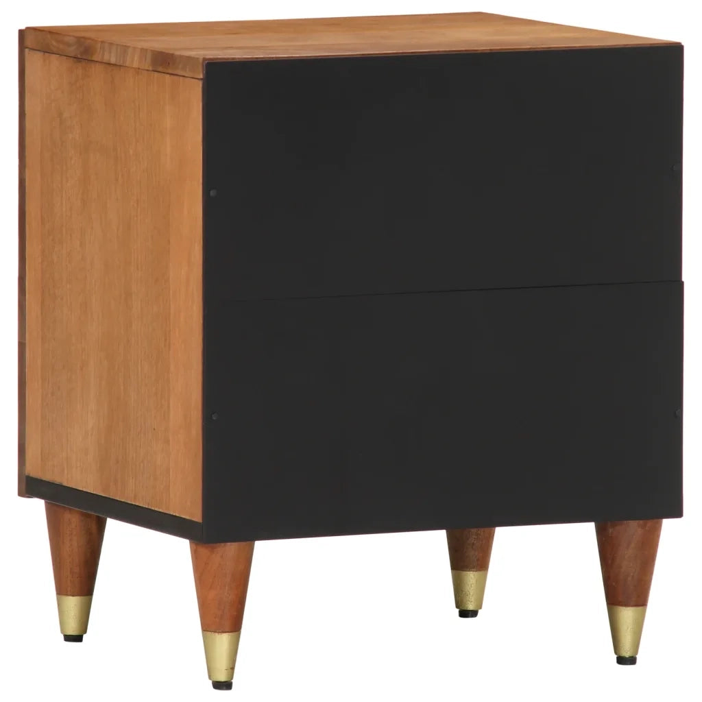 vidaXL Comodino 40x33x46 cm in Legno Massello di Mango
