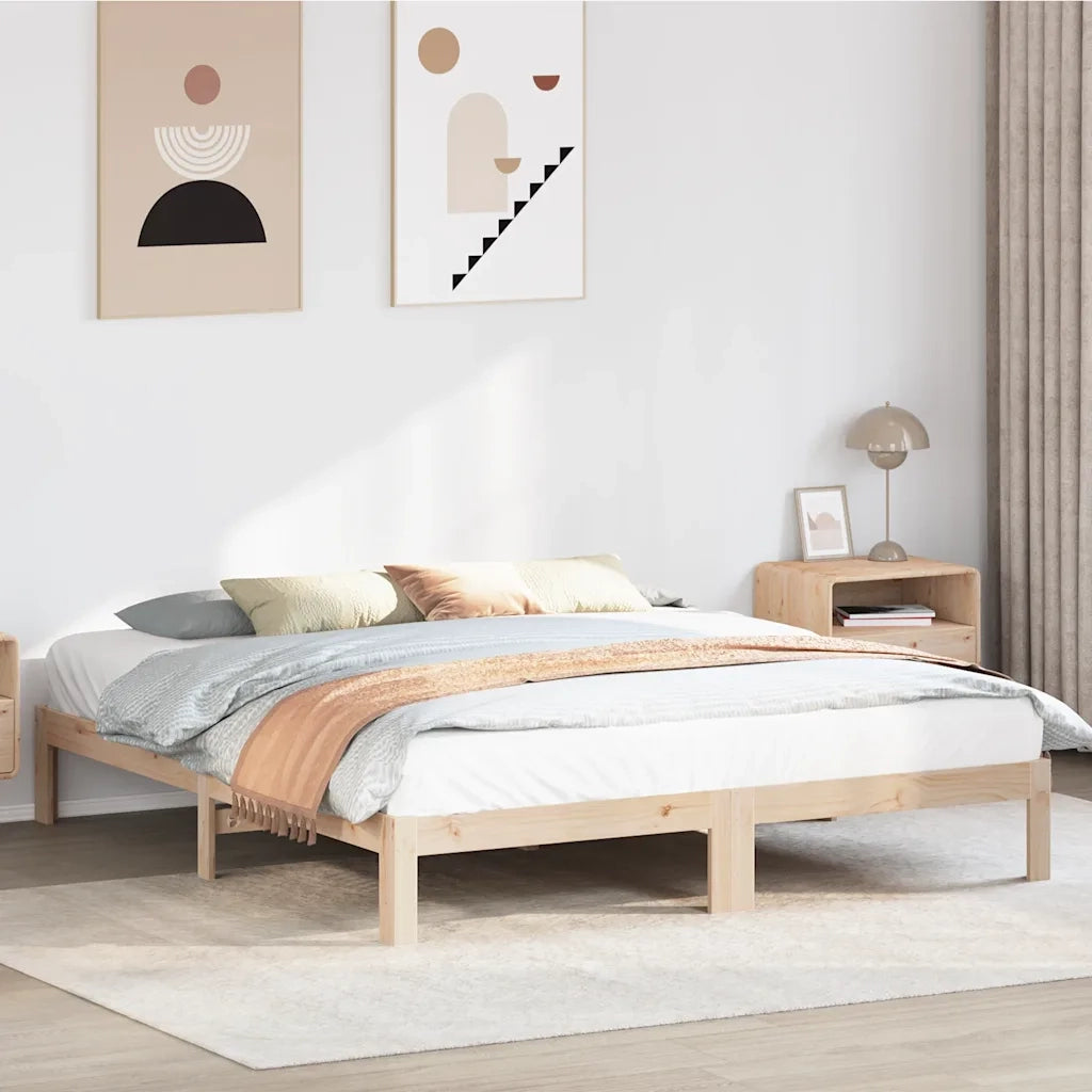Giroletto senza Materasso 160x200 cm in Legno Massello di Pino 859217