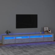 Mobile Porta TV con Luci LED Grigio Cemento 270x35x40 cm 3152749
