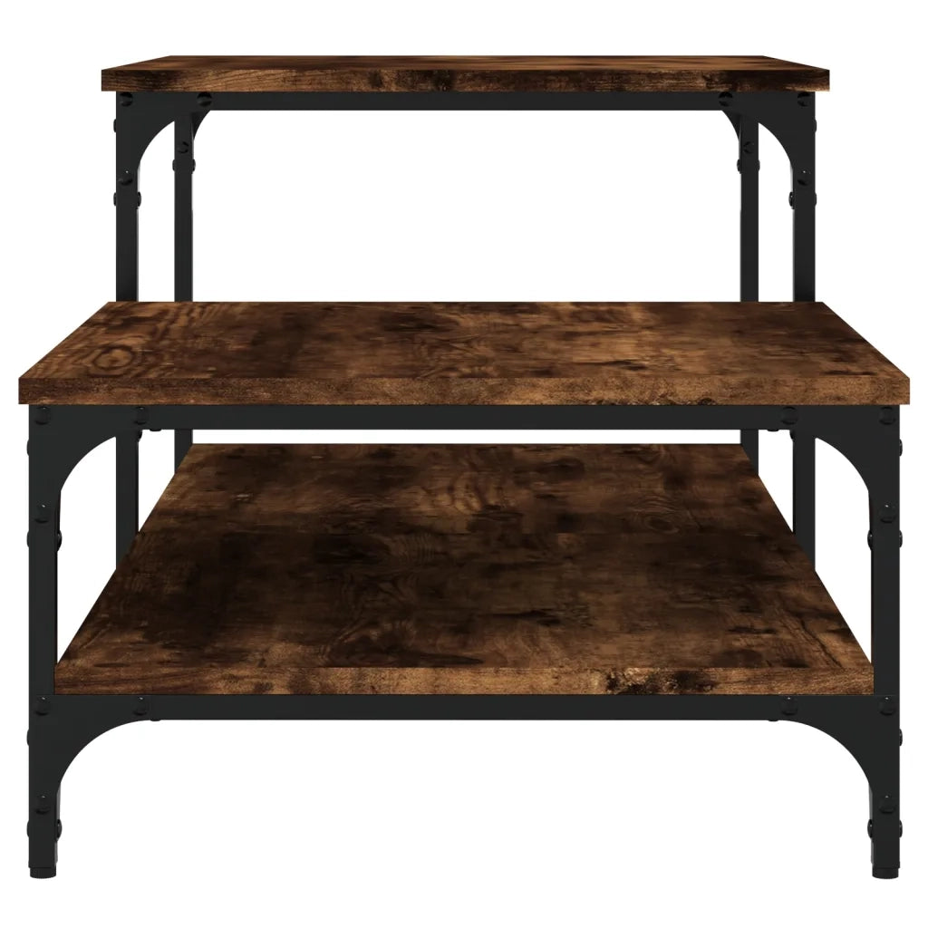 Tavolino da Salotto Rovere Fumo 100x50,5x45cm Legno Multistrato 835381