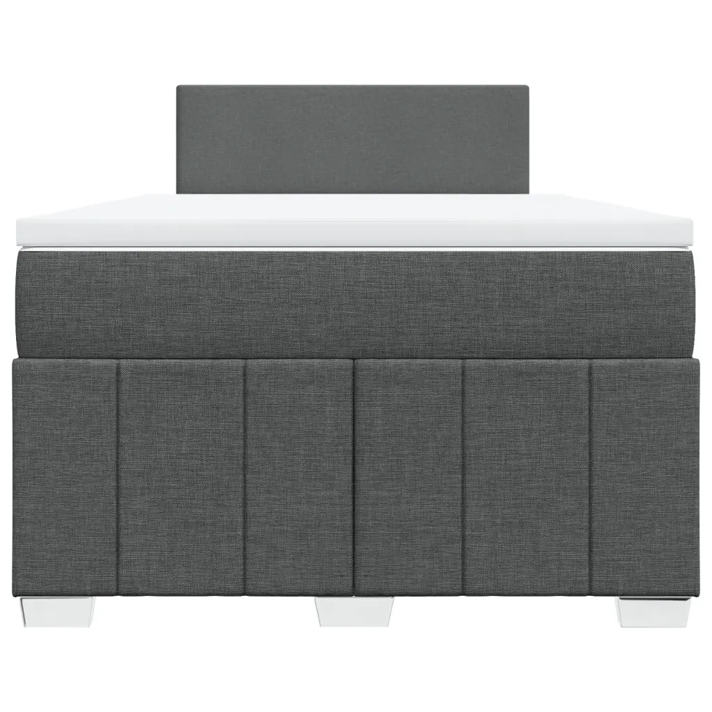 Giroletto a Molle con Materasso Grigio Scuro 120x190cm Tessuto