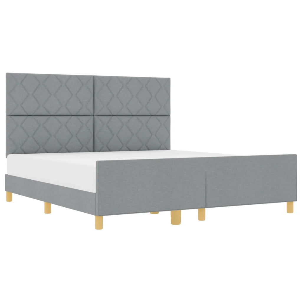 Struttura del letto Grigio chiaro 180 x 200 cm Tessuto 3344823