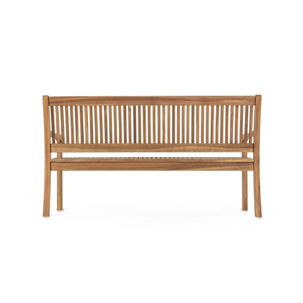 Panca a tre posti in legno massiccio 158x62x88 h cm