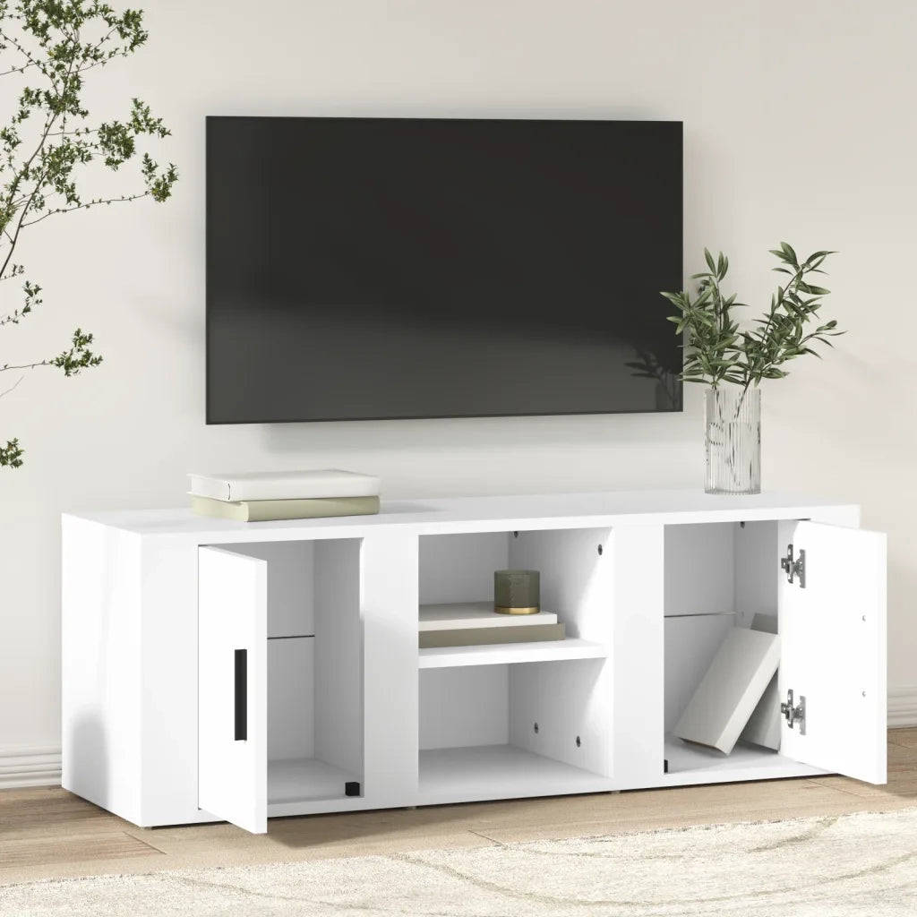 Mobile Porta TV Bianco 100x31,5x35 cm in Legno Multistrato 819428