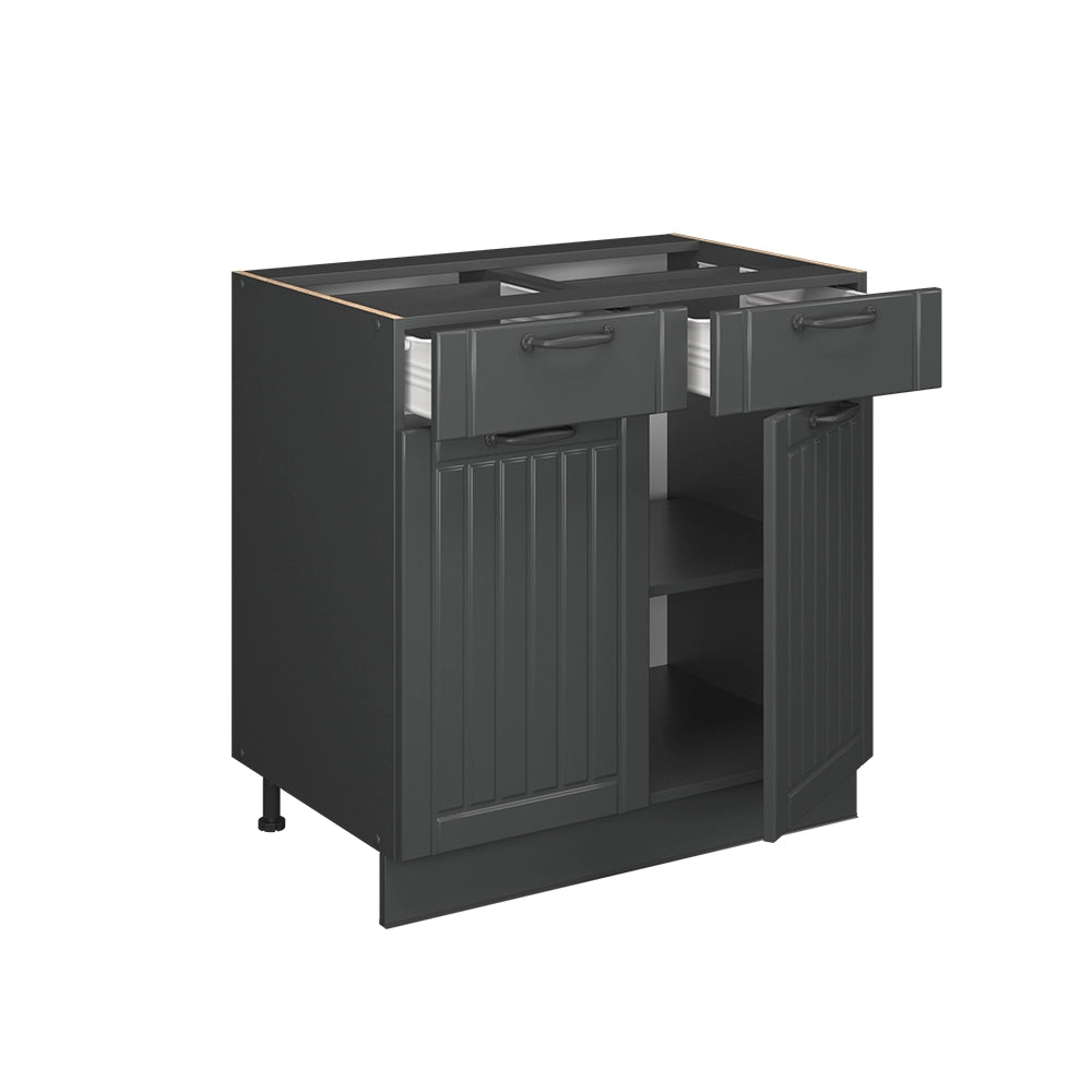 Vicco Mobiletto base per cucina Grigio scuro 80 cm senza piano di lavoro