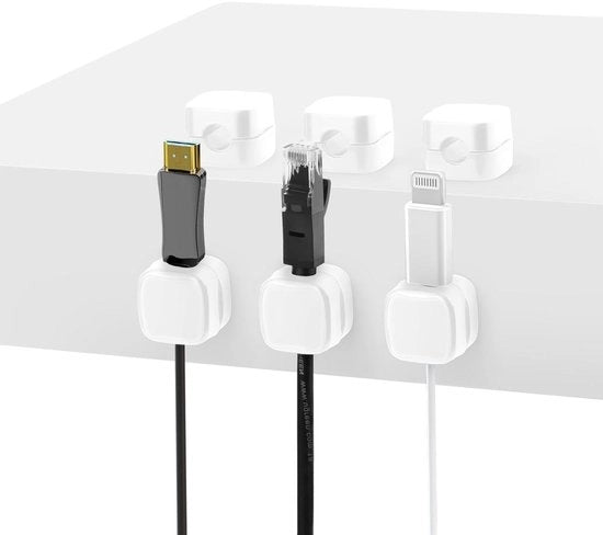 Organizzatore di cavi con chiusura magnetica - clip per gestione cavi per ufficio e casa
