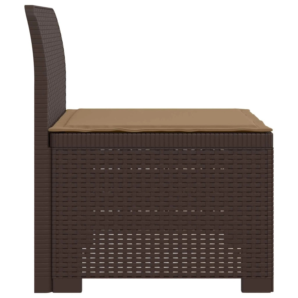 Divano da esterno-Divano da Giardino a 1 Posto con Cuscino Aspetto Rattan PP 297331