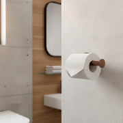 Sined Porta Rotolo Carta Igienica in Acciaio Inox 316L con Finitura Oro Rosa PVD Design Funzionale per Bagni Moderni - Modello Levante