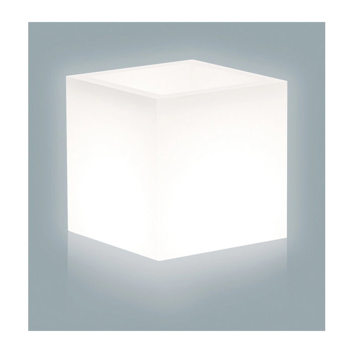 VASO HOME LIGHT CUBE 40X40XH41 CM BIANCO- 1,0 pz