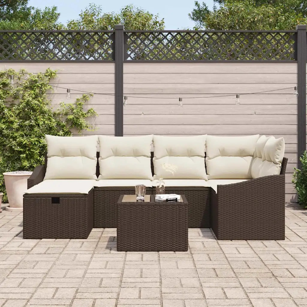 Set di divani con cuscino 6 pcs polyrattan