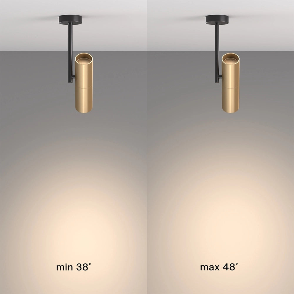 Faretto A Soffitto Moderno Elti Alluminio Nero 1 Luce Gu10 50W