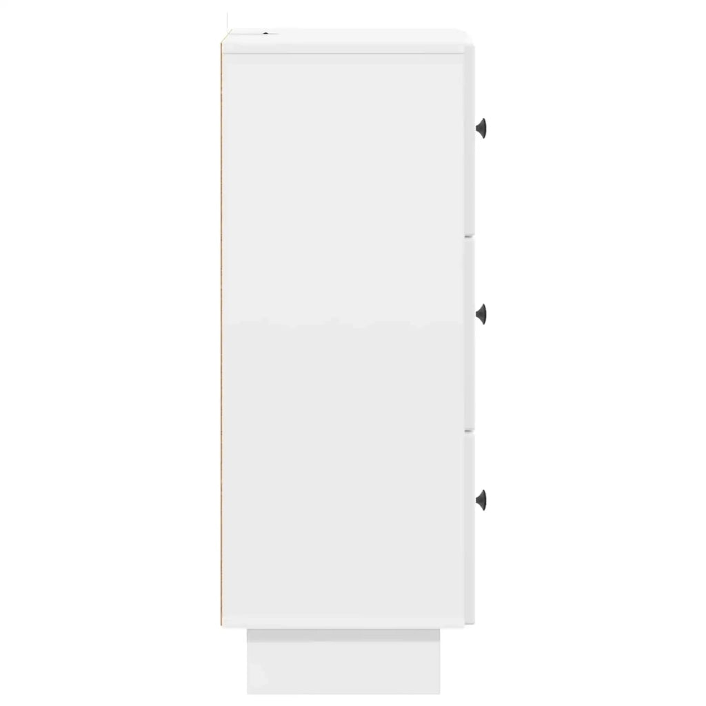 Mobile con Cassetti Bianco Lucido 33 x 34,5 x 90 cm 893929