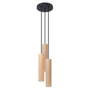 Lampadario CASANO Pure Lume 3 luci GU10 legno nero