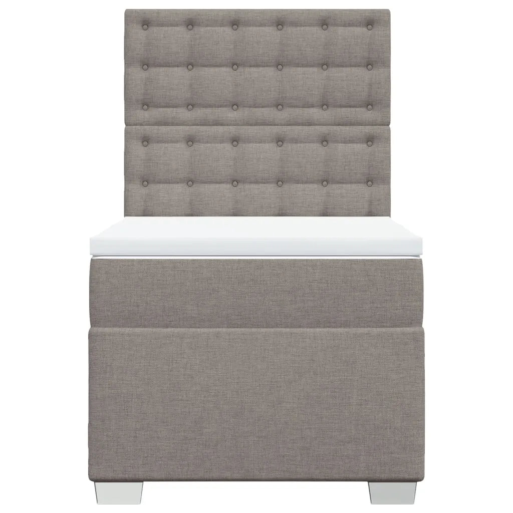 Giroletto a Molle con Materasso Tortora 100x200 cm in Tessuto 3290417