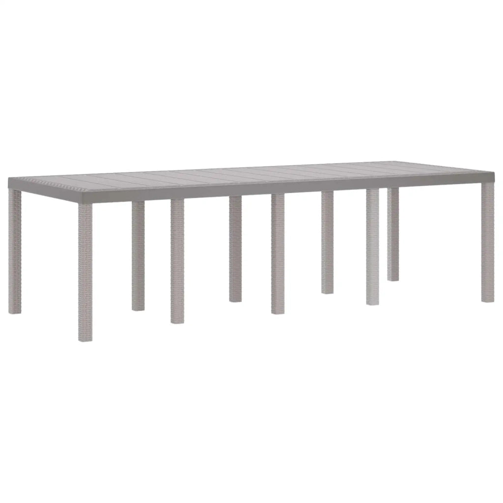Set da Pranzo per Giardino 9 pcs Bianco Polipropilene