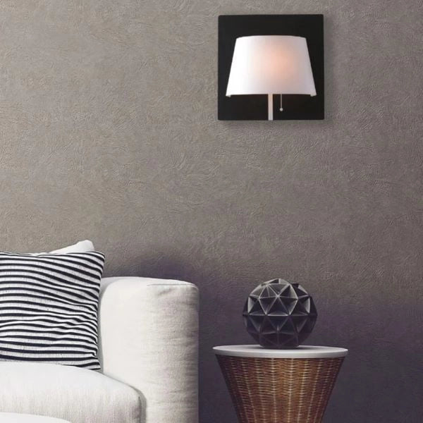 APPLIQUE DA PARETE A LED NERA CON PARALUME BIANCO 6W 4000K 540 LUMEN WHAROL FAN