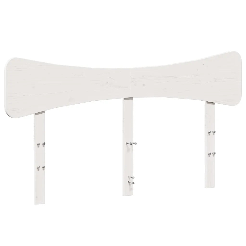 Letto matrimoniale | Letto per adulti | Giroletto senza Materasso Bianco 120x190 cm Legno Massello Pino