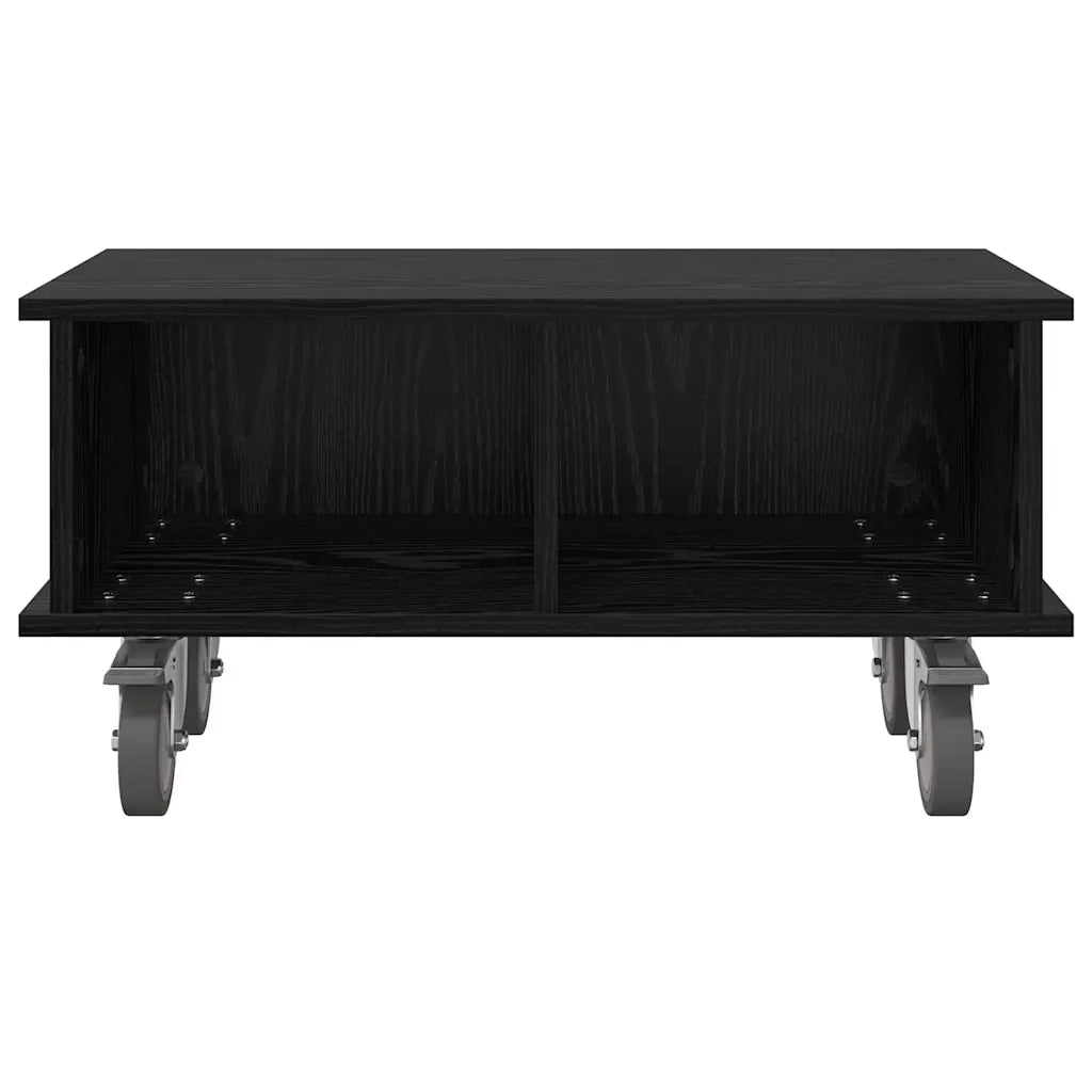 Supporto TV Rovere Nero 68,5 x 35 x 35 cm Legno multistrato