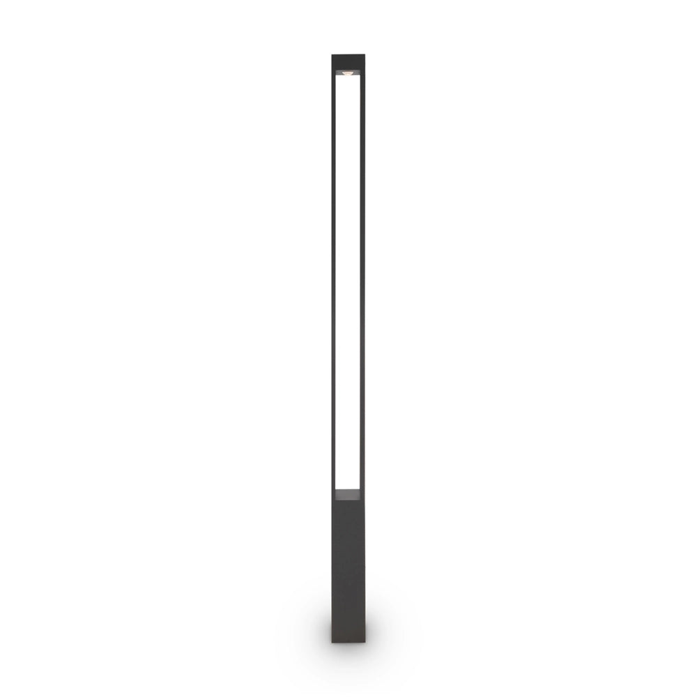 Lampada Da Terra Moderna Da Esterno Metallo Grafite Luce Led 25W Ip65