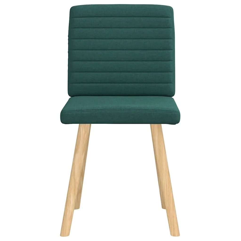 Sedie da Pranzo 2 pz Verde Scuro in Tessuto 4101179