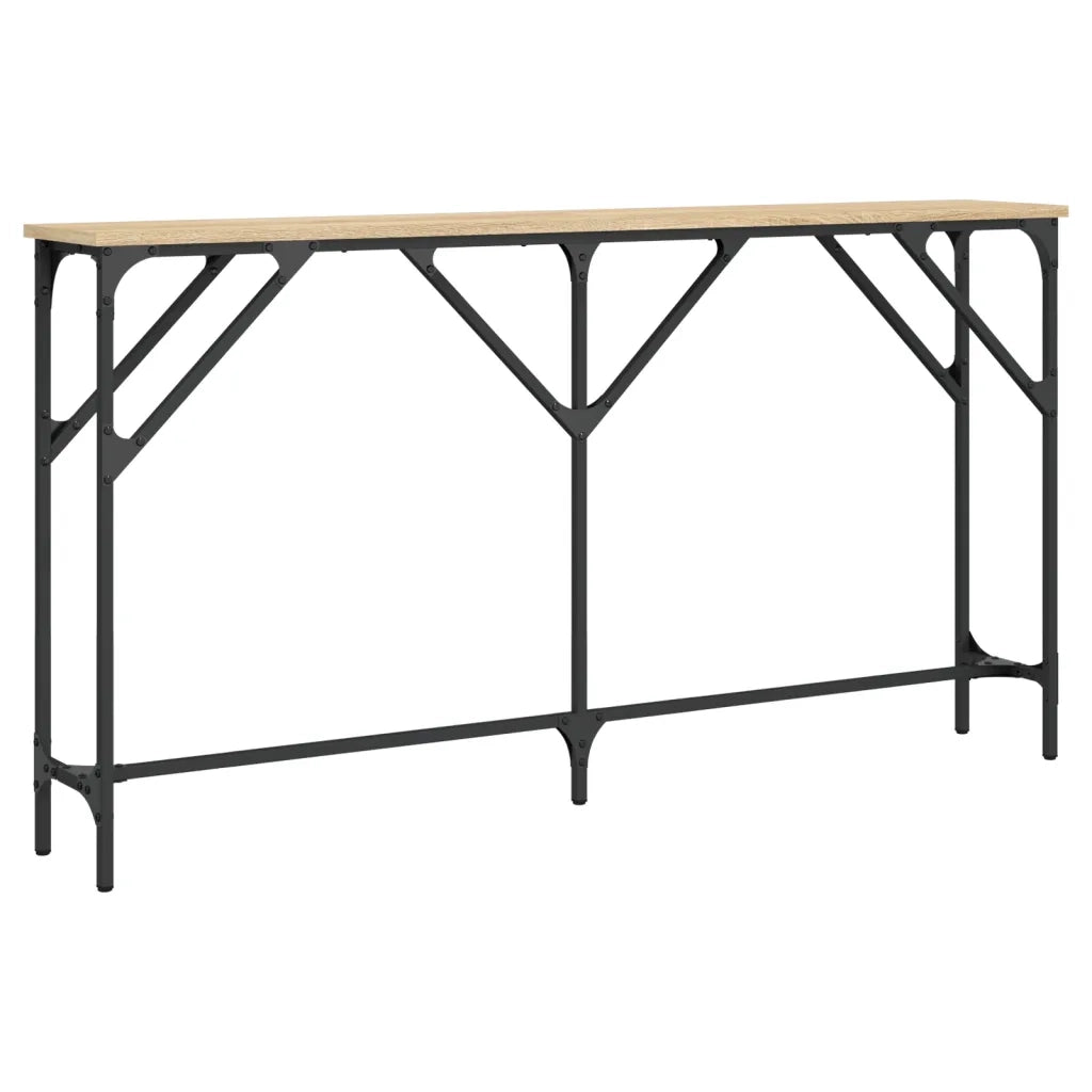 Tavolino Consolle-Tavolino da soggiorno-Tavolo Rovere Sonoma 140x23x75 cm Legno Multistrato