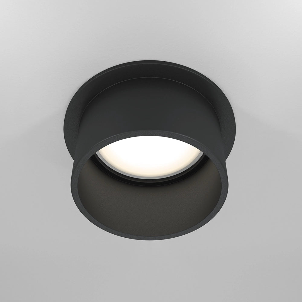 Maytoni Reif faretto da incasso tondo nero GU10 50W